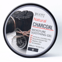 Jigott Natural Увлажняющий успокаивающий гель с древесным углем