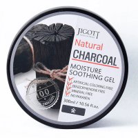 Jigott Natural Увлажняющий успокаивающий гель с древесным углем