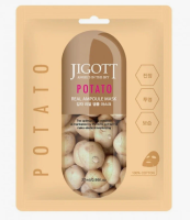 JIGOTT Тканевая маска с экстрактом КАРТОФЕЛЯ, POTATO REAL AMPOULE MASK, 27 мл