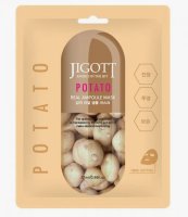 JIGOTT Тканевая маска с экстрактом КАРТОФЕЛЯ, POTATO REAL AMPOULE MASK, 27 мл