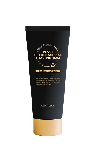 PEKAH Rebirth Black Snail Очищающая пенка для умывания с муцином черной улитки