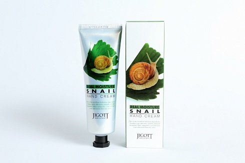 Jigott Real Moisture Крем для рук с экстрактом слизи улитки