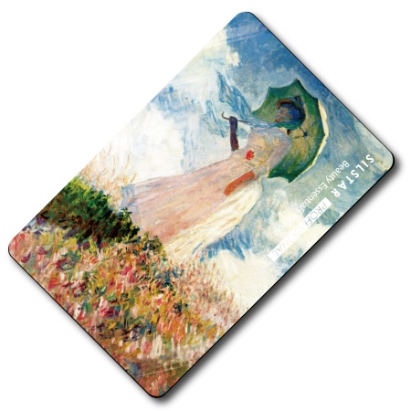 Зеркальце карманное компактное, Claude Mone - Woman with a parasol facing left